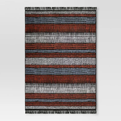 Drawn Stripe Warm Outdoor Rug - 7'x10' - Project 62™ 3 Drawn Stripe Warm Outdoor Rug - 7'x10' - Project 62™