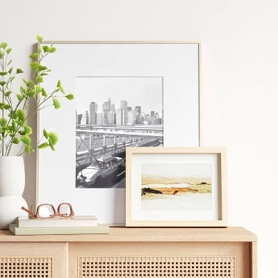 19.4" X 22.4" Matted To 11" X 14" Thin Gallery Oversized Image Frame Brass - Project 62™ 3 19.4" X 22.4" Matted To 11" X 14" Thin Gallery Oversized Image Frame Brass - Project 62™