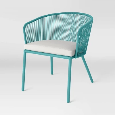 Fisher 3pc Deep Seating Patio Chat Set - Blue-Green - Project 62™ 4 Fisher 3pc Deep Seating Patio Chat Set - Blue-Green - Project 62™ - Image 2