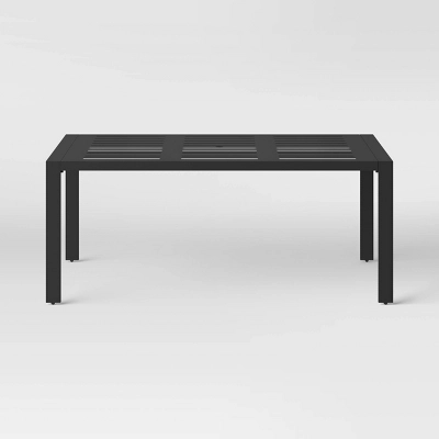 Henning 6 Person Rectangle Patio Dining Table, Outdoor Furniture - Black - Project 62™ 3 Henning 6 Person Rectangle Patio Dining Table, Outdoor Furniture - Black - Project 62™