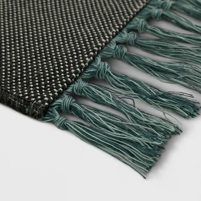 5' X 7' Diamond Fringed Outdoor Rug Gray/Teal - Project 62™ 3 5' X 7' Diamond Fringed Outdoor Rug Gray/Teal - Project 62™