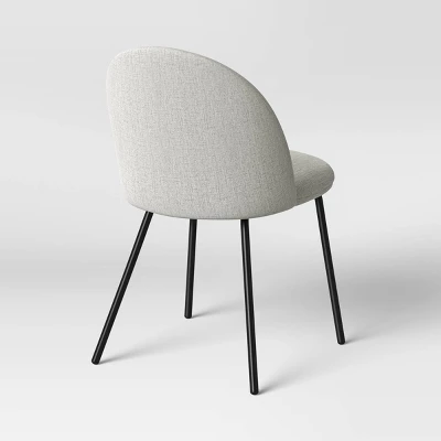 2pk Nils Metal Base Dining Chairs Gray Woven Fabric - Project 62™ 6 2pk Nils Metal Base Dining Chairs Gray Woven Fabric - Project 62™ - Image 4