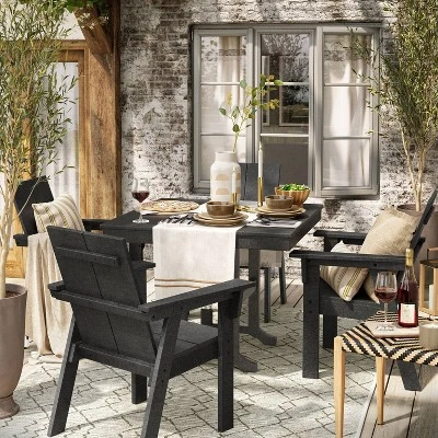 Moore POLYWOOD 35" Farmhouse Square Patio Dining Table - Project 62™ 6 Moore POLYWOOD 35" Farmhouse Square Patio Dining Table - Project 62™ - Image 4