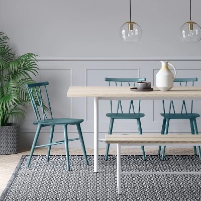 Set Of 2 Becket Metal X Back Dining Chair Light Blue - Project 62™ 3 Set Of 2 Becket Metal X Back Dining Chair Light Blue - Project 62™