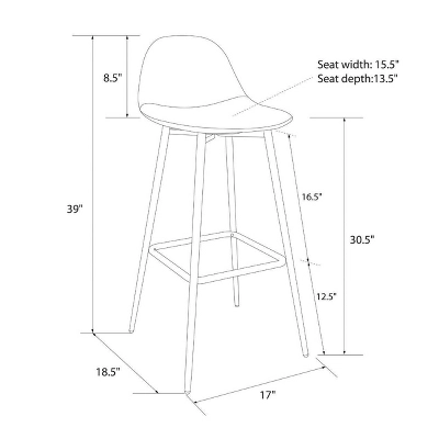 Copley Upholstered Barstool - Project 62™ 6 Copley Upholstered Barstool - Project 62™ - Image 4