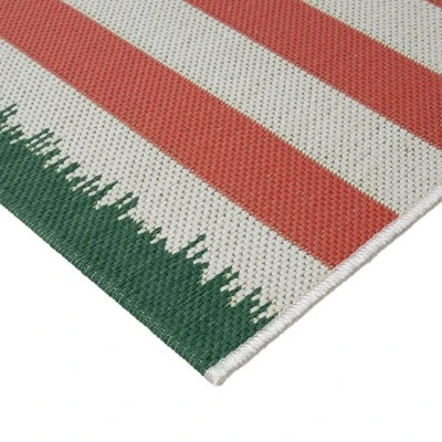Preppy Stripes Outdoor Rug Coral - Project 62™ 3 Preppy Stripes Outdoor Rug Coral - Project 62™