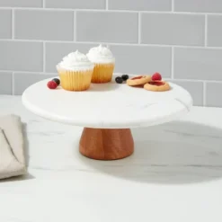 Project 62 27 Marble And Wood Cake Stand - Project 62™
