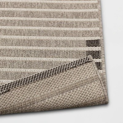 5' X 7' Uniform Stripe Outdoor Rug Cream - Project 62™ 4 5' X 7' Uniform Stripe Outdoor Rug Cream - Project 62™ - Image 3