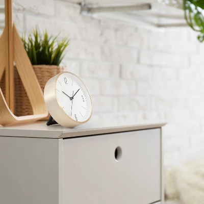 6" Round Wall Clock White/Brass - Project 62™ 6 6" Round Wall Clock White/Brass - Project 62™ - Image 4