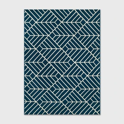 Zig Zag Geo Outdoor Rug Teal - Project 62™ 6 Zig Zag Geo Outdoor Rug Teal - Project 62™ - Image 4