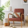Northway Channel Tufted Wood Armchair Brown Faux Leather - Project 62™ 1 Northway Channel Tufted Wood Armchair Brown Faux Leather - Project 62™ -Project 62 GUEST 766662f6 2594 4c63 ad0a 52f47d3836d3