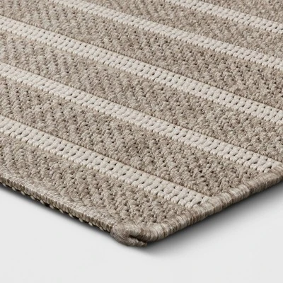 5' X 7' Uniform Stripe Outdoor Rug Cream - Project 62™ 3 5' X 7' Uniform Stripe Outdoor Rug Cream - Project 62™ - Image 2