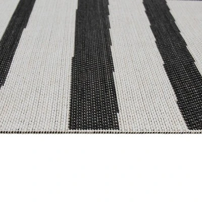7'x10' Mod Directional Lines Outdoor Rug Black - Project 62™ 4 7'x10' Mod Directional Lines Outdoor Rug Black - Project 62™ - Image 2