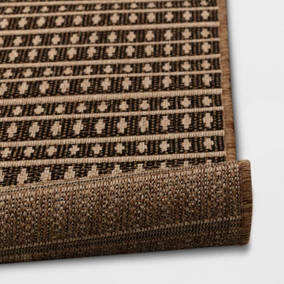 Shifted Geo Stripe Outdoor Rug Tan - Project 62™ 5 Shifted Geo Stripe Outdoor Rug Tan - Project 62™ - Image 3