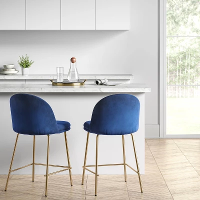 Nils Brass Base Counter Height Barstool - Project 62™ 3 Nils Brass Base Counter Height Barstool - Project 62™