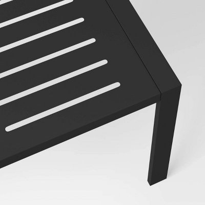 Henning 6 Person Rectangle Patio Dining Table, Outdoor Furniture - Black - Project 62™ 4 Henning 6 Person Rectangle Patio Dining Table, Outdoor Furniture - Black - Project 62™ - Image 2