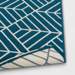 Zig Zag Geo Outdoor Rug Teal - Project 62™ 9 Zig Zag Geo Outdoor Rug Teal - Project 62™ -Project 62 GUEST b3e66226 0ffc 4486 86aa db7e1e1a4f0d