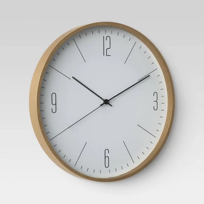 20" Brushed Brass Wall Clock - Project 62™ 4 20" Brushed Brass Wall Clock - Project 62™ - Image 2