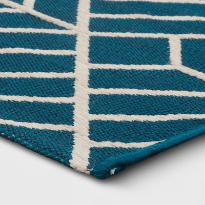 Zig Zag Geo Outdoor Rug Teal - Project 62™ 4 Zig Zag Geo Outdoor Rug Teal - Project 62™ - Image 2
