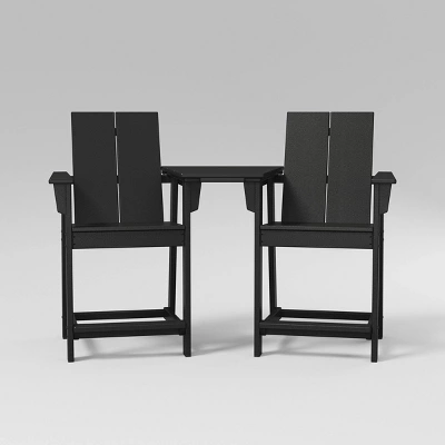 Moore 3pc POLYWOOD Patio Counter Chair Set With Connecting Table - Project 62™ 4 Moore 3pc POLYWOOD Patio Counter Chair Set With Connecting Table - Project 62™ - Image 2