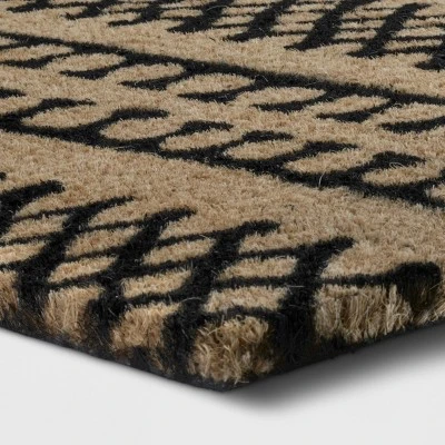 1'6"x2'6" Stripe Tufted Doormat Black - Project 62™ 3 1'6"x2'6" Stripe Tufted Doormat Black - Project 62™
