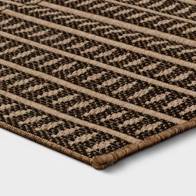 Shifted Geo Stripe Outdoor Rug Tan - Project 62™ 4 Shifted Geo Stripe Outdoor Rug Tan - Project 62™ - Image 2