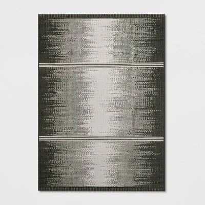 Ombre Stripe Outdoor Rug Black - Project 62™ 4 Ombre Stripe Outdoor Rug Black - Project 62™ - Image 2