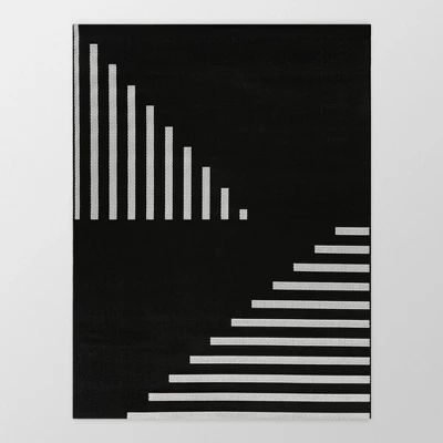 Geo Grace Indoor/Outdoor Rug - Black/White - Project 62™ 8 Geo Grace Indoor/Outdoor Rug - Black/White - Project 62™ - Image 6