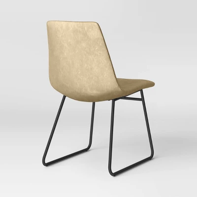 2pk Bowden Faux Leather And Metal Dining Chairs Natural - Project 62™ 5 2pk Bowden Faux Leather And Metal Dining Chairs Natural - Project 62™ - Image 3