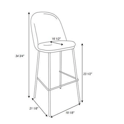 Nils Brass Base Counter Height Barstool - Project 62™ 8 Nils Brass Base Counter Height Barstool - Project 62™ - Image 6