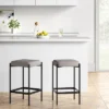 Edinburgh Upholstered Backless Counter Height Barstool With Metal Base Gray - Project 62™ 1 Edinburgh Upholstered Backless Counter Height Barstool With Metal Base Gray - Project 62™ -Project 62 GUEST f5e99d1a 118c 423d 97d7 7fcb699ad857